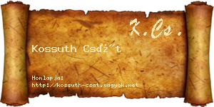 Kossuth Csát névjegykártya